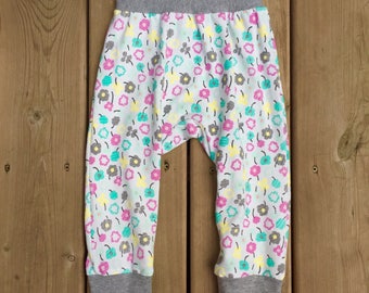 Floral Grow Pants, Grow with Me Pants, Grow Pants, Maxaloon, Pantalon Évolutif, Baby Pants, Toddler Pants, Girls Cotton Pants, Pantalon Bébé