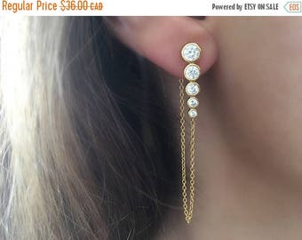 Gold Dangle Earrings Gold Long Earrings Chain Earrings