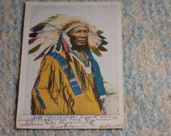 CHIEF Yellow Hair - RPPC - 1906 - Use this coupon code at checkout for 25% off: NICKZ6151C