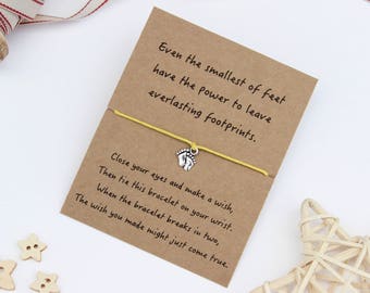 Baby Memorial Wish Bracelet, Infant Loss Jewellery, Miscarriage Jewellery, Miscarriage bracelet, In Remembrance Wish Bracelet, Tiny Feet
