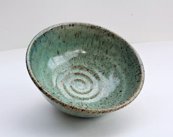 Ceramic Bowl Shallow Medium Teal