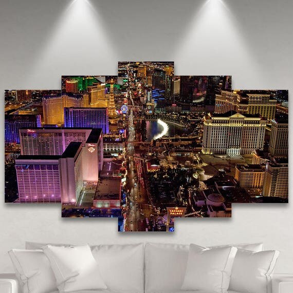Metal Prints Las Vegas Strip Skyline 6 Wall Decor