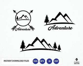 Mountain svg, Decal svg, Mountain svg, Adventure svg, Mountain decal, Camping svg, Mountain cricut, Mountain Adventure svg, dxf cut files