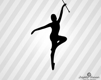 Majorette Silhouette - Dxf Svg Ai Pdf Eps Rld RdWorks Png Jpg and Wmf Print Files, Digital Cut, Vector File, Svg File, Cricut Svg, Silhouett