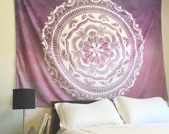 New Mandala Hippie Psychedelic Wall-Hanging Tapestry, Large (80 x 60 inches)
