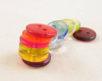Sweet Transparent Kids Coat Buttons Resin Eye Sewing DIY (11.5mm)- r44