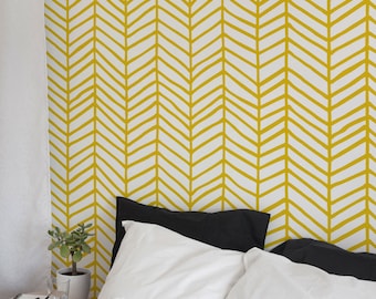 Herringbone Wallpaper, Removable Wallpaper, Nursery Decor, Peel and Stick Wallpaper, Removable, Wall Paper Removable, Wallpaper - A052