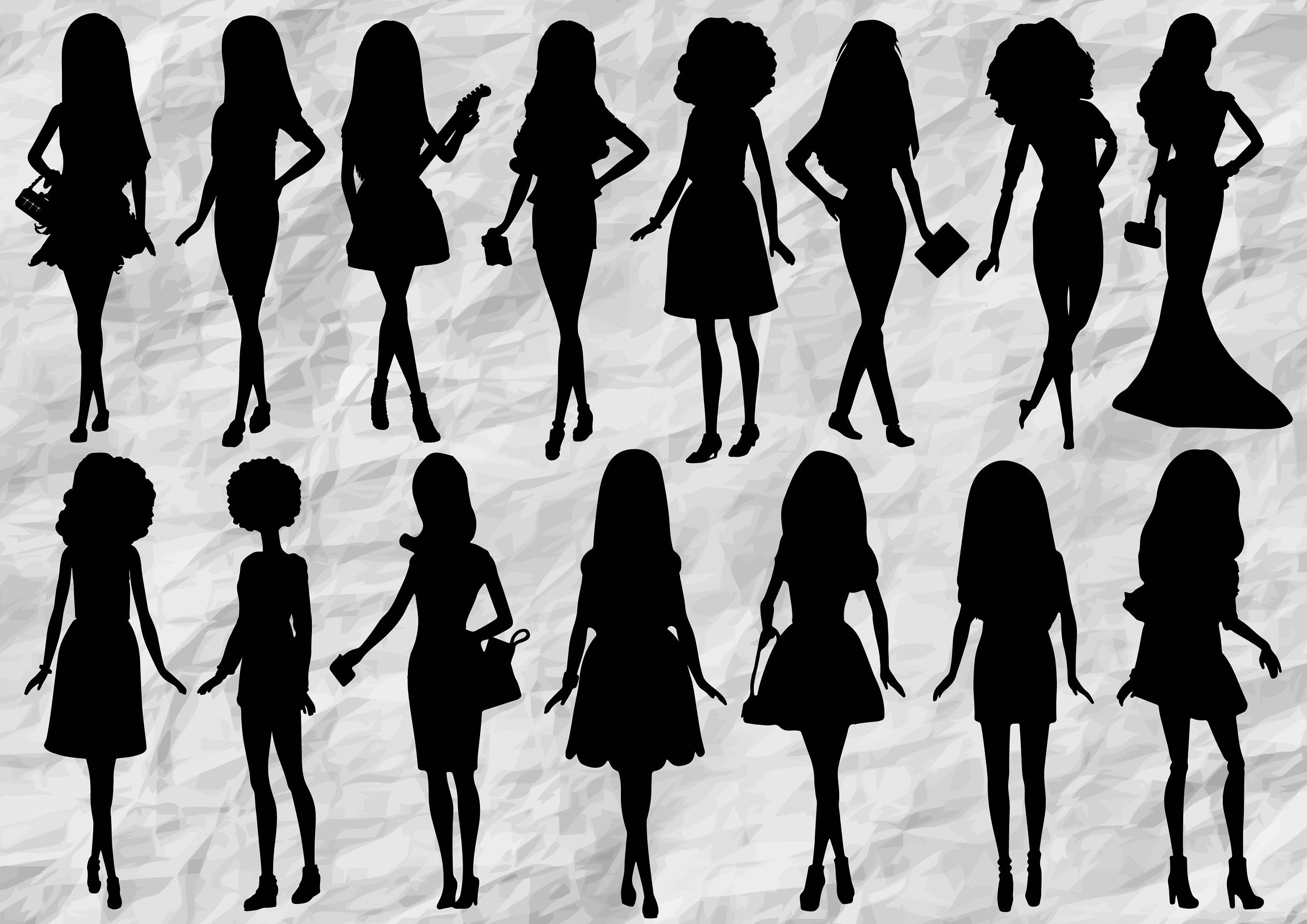 Download 15 Barbie Model Silhouettes Barbie Cliparts SVG cut files