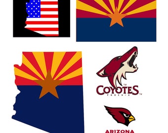 Arizona svg State svg patriotic svg 4 th of july svg Arizona Cardinals svg Arizona Coyotes svg svg files for Cricut Silhouette