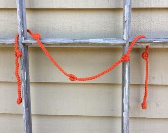 Crochet Garland in Tomato Red || 3 Ft. || Party Decor || Home Decor
