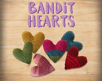 Crochet Amigurumi Bandit Hearts