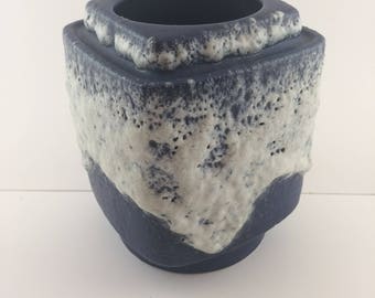 Mid Century Modern West German Fat Lava Vase by Dümler and Breiden D&B relief 88/15