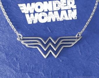 Wonder Woman Necklace, 925 Sterling Silver, Wonder Pendant Wonder Woman Film, Wonder Woman Jewelry, Gift For Her, Super Hero, Jewellery