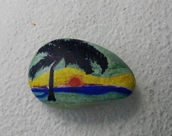 Painted beach rock | Etsy