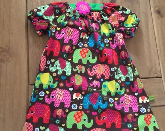 Soft, jersey peasant dress