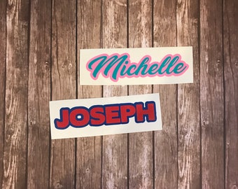 Michelle Name Decal * Joseph name Decal * READY TO SHIP (dd82-83)