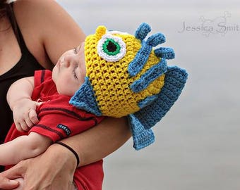 Crochet Flounder inspired hat