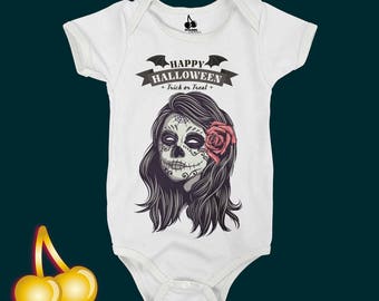 Sugar Skull Onesie Halloween Bodysuit/Romper/Onesie/T-shirt