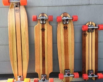 Hardwood handmade skateboard