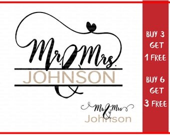 Wedding Svg, Marriage Svg, Love Svg, Mr and Mrs Svg, Custom Svg, Dxf, Jpg, Svg files for Cricut, Svg files for Silhouette, Vector Clip Art