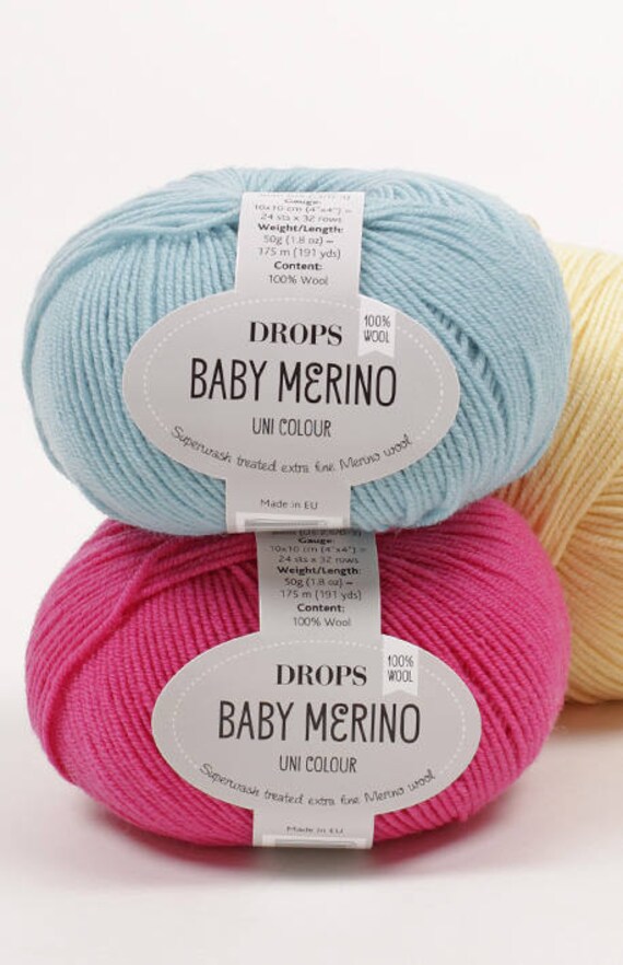 DROPS Baby Merino Yarn / Merino Wool Yarn / Hand Knit Yarn