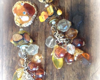 Vintage baroque spirit orientalist clip earrings