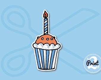 Yummy Cupcake SVG Cut Files for Scrapbooking | Birthday svg files | Layered SVG | Cuts cute svgs | Cupcake svg for cricut | Cupcake Vector