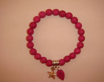 Purple howlite color Beads Bracelet