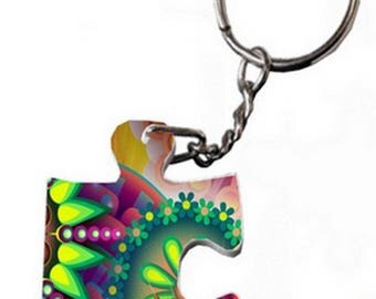 Personalized puzzle keychain