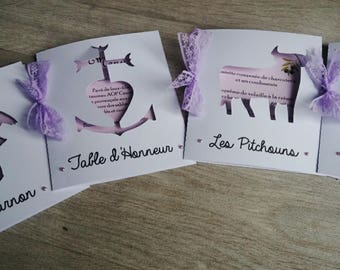 menu camargue theme table decoration