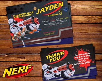 Nerf Invitation,Nerf Birthday,Nerf Birthday Invitation,Nerf party,Nerf Gun Birthday Party,Ner War Birthday,Nerf Printable,Nerf