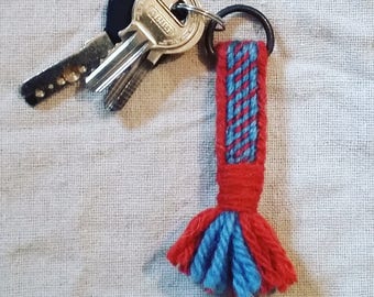 "Waves" key chain hand woven