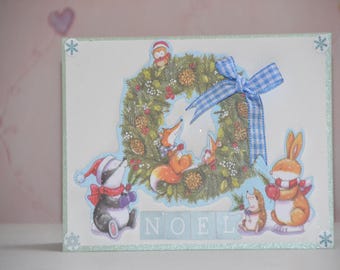 Christmas card children 3D my first Christmas