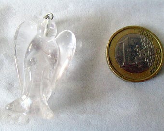 Quartz - ref26586 - silver - mounted carved Angel