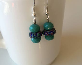 Ghana glass beads earrings