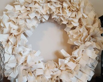 Farmhouse muslin wreath *made to order*