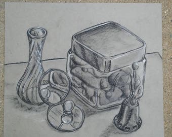 Reflections Still Life (1) - Original Drawing