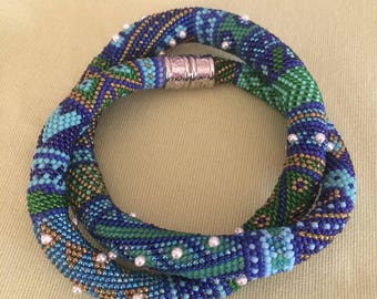 Crochet tube chain, 61 cm