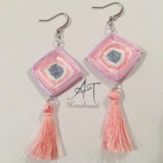 Freestyle earrings001 cotton thread