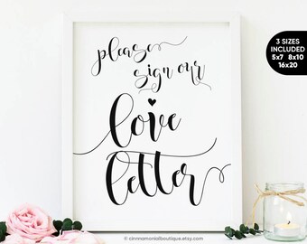 letter sign love letter  Sign our Etsy