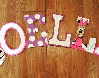 minnie mouse letters etsy