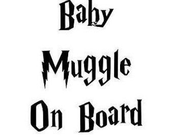 Download Baby Muggle on Board Car sticker Harry Potter sticker Car