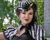 Stylin Stripes Puffed Sleeve Bolero Shrug