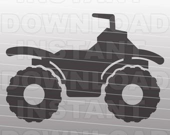 ATV SVG File,Quad SVG,4 Wheeler svg,Vehicle svg-Cutting Template-Vector Clip Art for Commercial & Personal Use-Cricut,Cameo,Silhouette,Vinyl