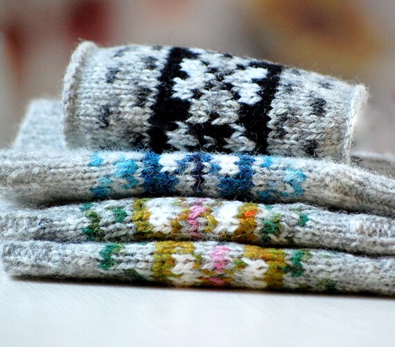 Knitting Pattern, Fair Isle Fingerless Gloves, PDF Digital Download ...