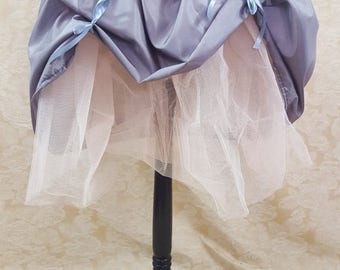 SALE Muted Mauve Silver Knee Length Bustle Skirt-One Size Fits All