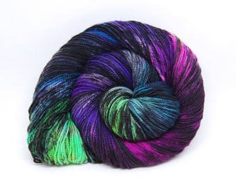 Acoustic Sock Yarn - "Unicorns Vs. Sharpies" - Handpainted Superwash Merino - 400 Yards