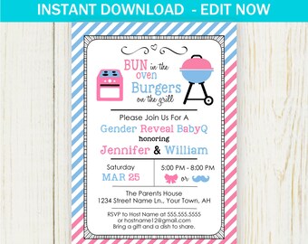 printable gender reveal invitations