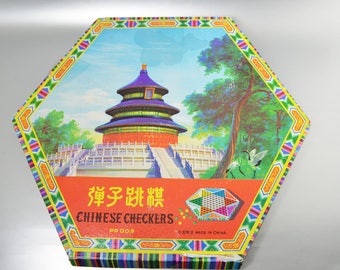 Vintage Chinese Checkers PP009 Board Games from 1960s Chinese Temple