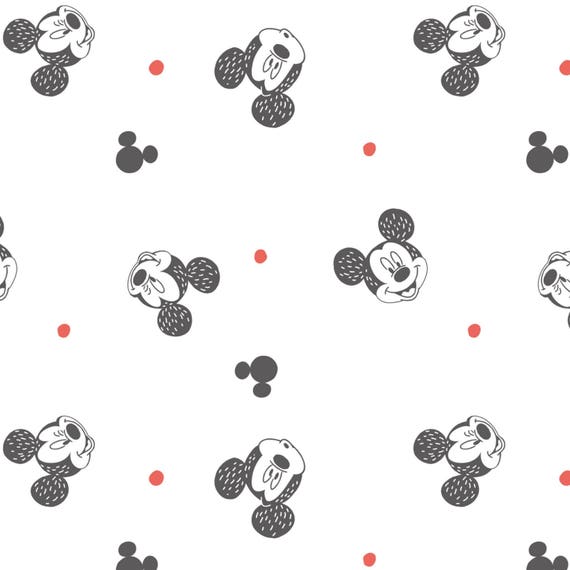 Mickey Mouse Fabric Disney Fabric 100% Cotton Fabric Mickey